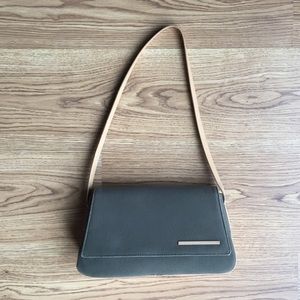 Vintage Canvas/Leather “Baquette” Under the Shoulder Handbag